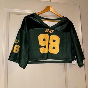 SHEIN Green and Yellow Crop Top